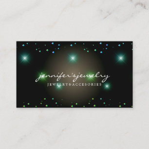 Tarjeta De Visita Diamantes Joyas Verde