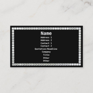 Tarjeta De Visita Diamantes-Negro