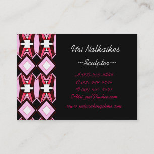 Tarjeta De Visita diamantes rosados