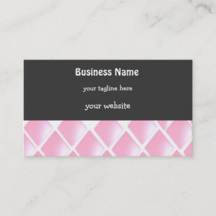 Tarjeta De Visita Diamantes rosados y blancos