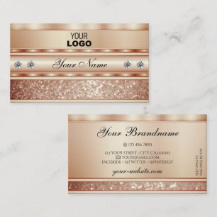 Tarjeta De Visita Diamantes y logotipo característicos Rosas Purpuri