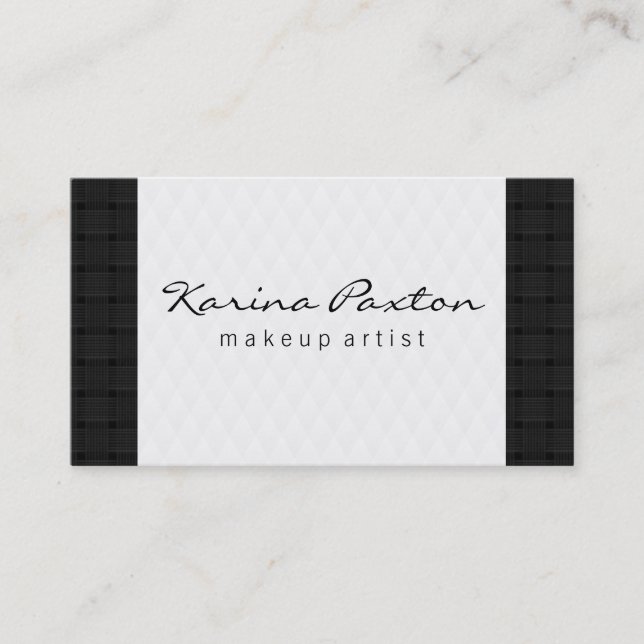 Tarjeta De Visita Diamantes y tejas // Patrón (Anverso)