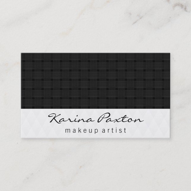 Tarjeta De Visita Diamantes y tejas // Patrón II (Anverso)