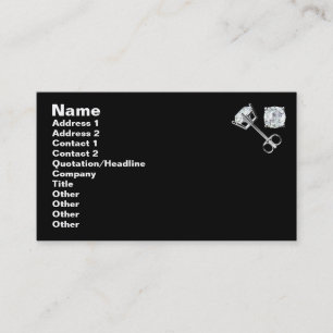 Tarjeta De Visita DIAMOND JEWELRY - Negro