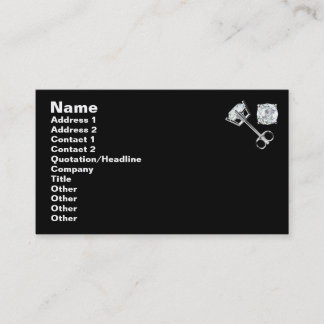 Tarjeta De Visita DIAMOND JEWELRY - Negro