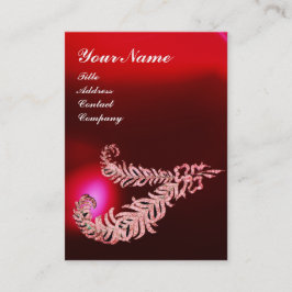 Tarjeta De Visita DIAMOND PRESENTA MONOGRAM, Red Burgundy Ruby Pearl