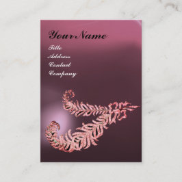 Tarjeta De Visita DIAMOND PRESENTA MONOGRAM Violeta rosa Púrpura