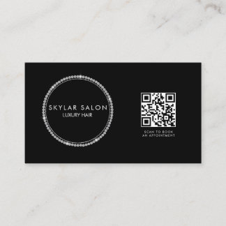 Tarjeta De Visita Diamonds Hair Salon Hair Extension código QR