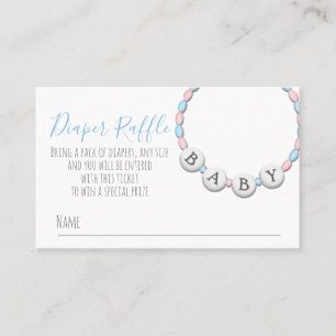 Tarjeta De Visita Diaper Raffle Baby Shower