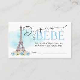 Tarjeta De Visita Diapers para Bébé Diaper Raffle Insert