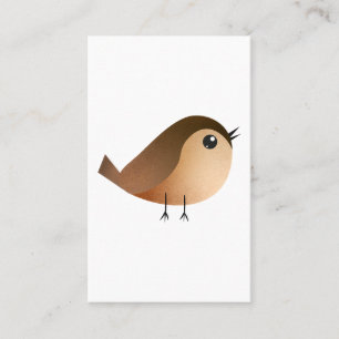 Tarjeta De Visita Dibujo animado de pájaro gorrión lindo