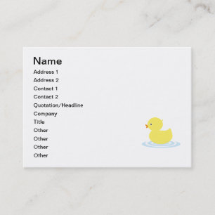 Tarjeta De Visita Dibujo animado del pato del bebé