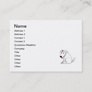Tarjeta De Visita Dibujo animado feliz del perro
