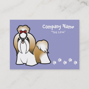 Tarjeta De Visita Dibujo animado Shih Tzu (demostración cortada)
