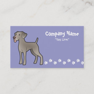 Tarjeta De Visita Dibujo animado Weimaraner