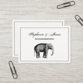 Tarjeta De Visita Dibujo Antiguo de Elefante