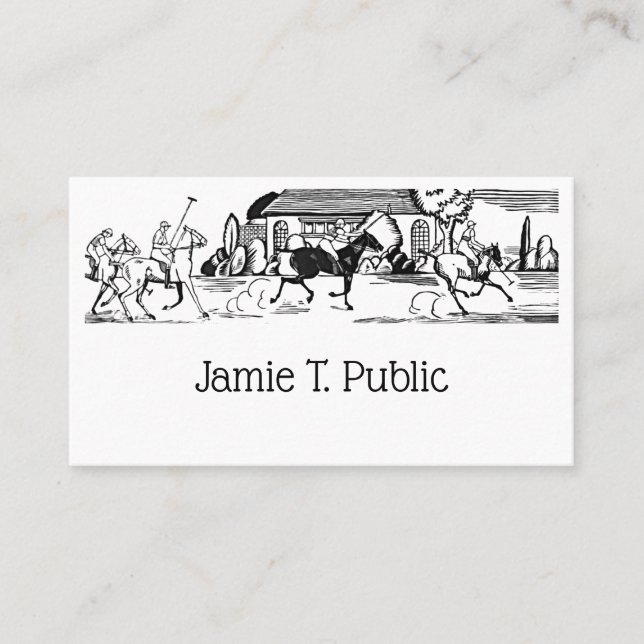 Tarjeta De Visita Dibujo De Coincidencia De Polo Estilizado De Vinta (Anverso)