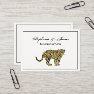 Tarjeta De Visita Dibujo de gato manchado de leopardo guepardo vinta