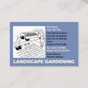 Tarjeta De Visita Dibujo de Jardinería del Paisaje