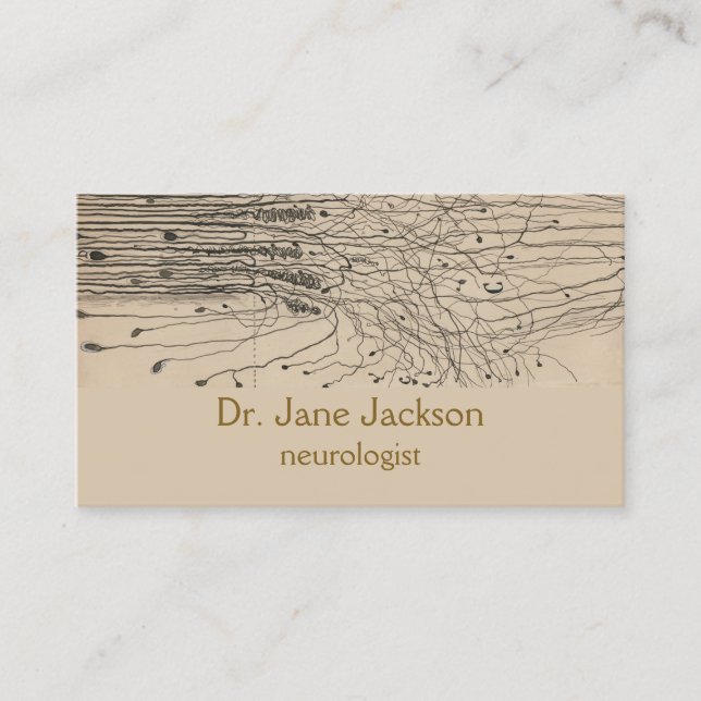 Tarjeta De Visita Dibujo de Nervio Cortado - Neuroólogo (Anverso)
