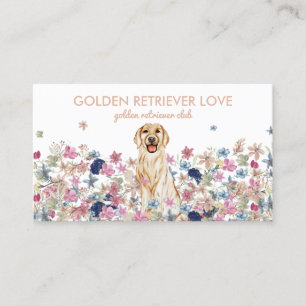 Tarjeta De Visita Dibujo de perro Golden Retriever