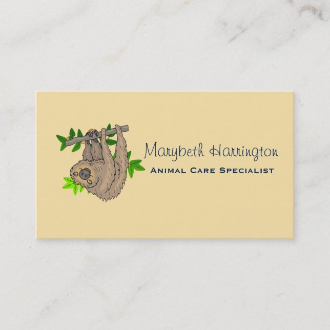 Tarjeta De Visita Dibujo de una ranura colgando al revés (Anverso)