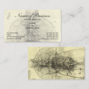 Tarjeta De Visita Dibujo del torso de una mujer por Leonardo da Vinc