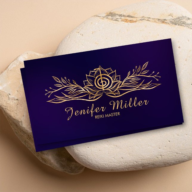 Tarjeta De Visita Dibujo dorado de Choku Rei Lotus (Subido por el creador)