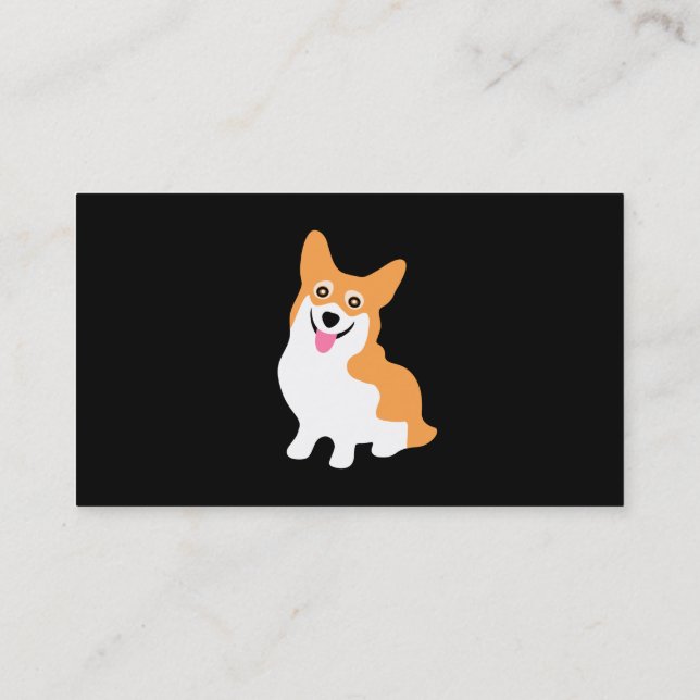 Tarjeta De Visita Dibujo lindo del Corgi - añada su propio texto (Reverso)