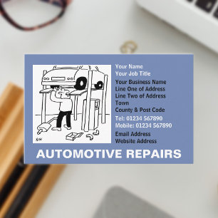 Tarjeta De Visita Dibujos animados de reparaciones automotrices