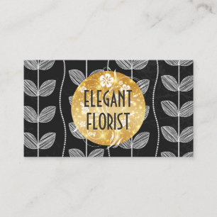 Tarjeta De Visita Dibujos de flores de tiza