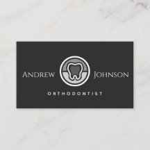 Diente ortodoncista moderno gris y negro