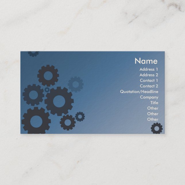 Tarjeta De Visita Dientes azules - negocio (Anverso)
