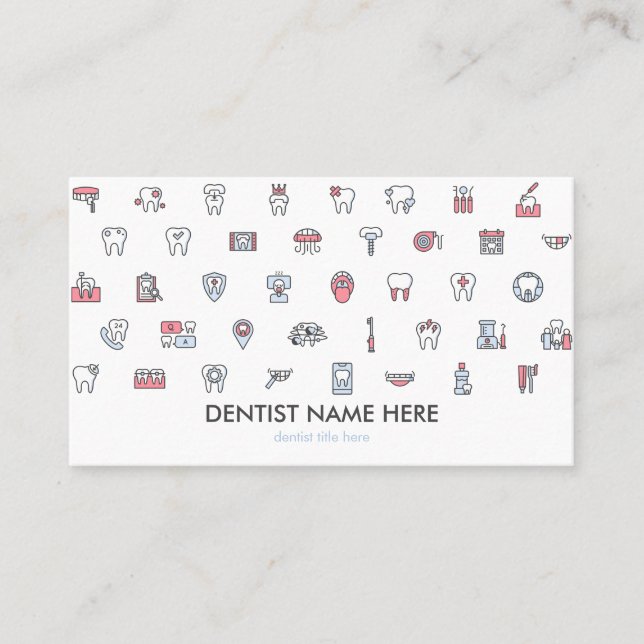 Tarjeta De Visita Dientes dentarios dentarios (Anverso)