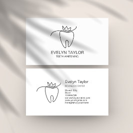 Tarjeta De Visita Dientes dentarios dentarios simples blanqueamiento