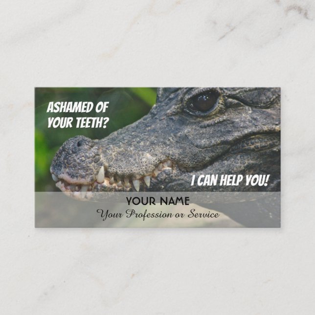 Tarjeta De Visita Dientes divertidos para expertos dentales contra l (Anverso)