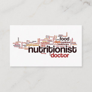 Tarjeta De Visita Dieta del nutricionista del peso Dietologist