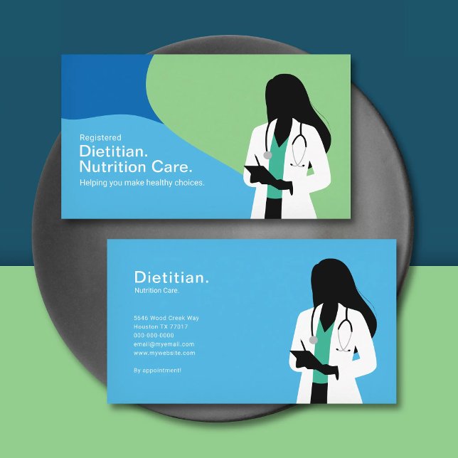 Tarjeta De Visita Dietitian - Nutrition Care (Dietitian - Nutrition Care Business Card)