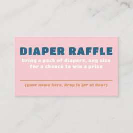 Tarjeta De Visita Difundición colorida Género Neutral Baby Diaper Ra