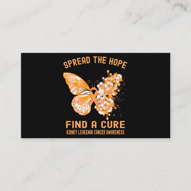 Tarjeta De Visita Difundir La Esperanza Encuentra Un Cáncer De Leuce (Anverso)