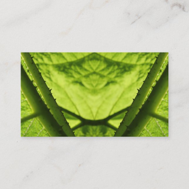 Tarjeta De Visita Digitaces frondosas verdes Art. (Anverso)