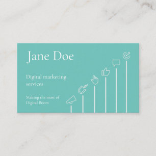 Tarjeta De Visita Digital Marketing Expert Business Card Template