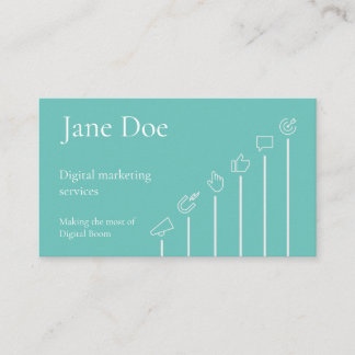Tarjeta De Visita Digital Marketing Expert Business Card Template