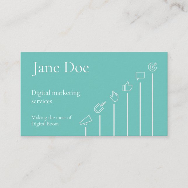 Tarjeta De Visita Digital Marketing Expert Business Card Template (Anverso)