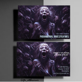 Tarjeta De Visita Dimensión fantasma de los investigadores paranorma