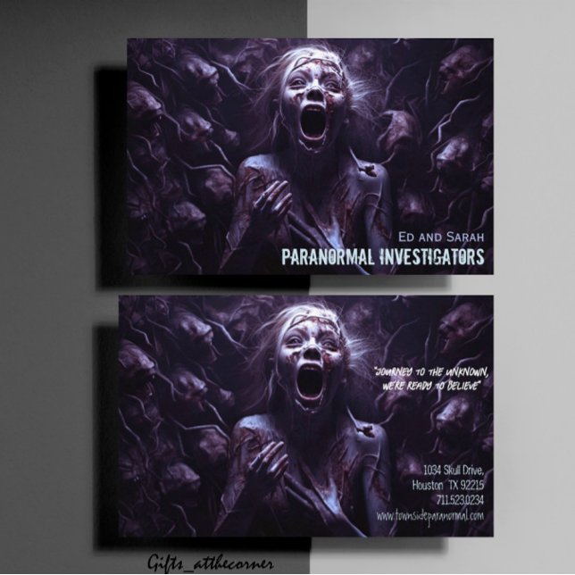 Tarjeta De Visita Dimensión fantasma de los investigadores paranorma (Subido por el creador)