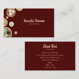 Tarjeta De Visita Dimsum Watercolor