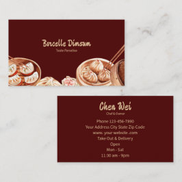 Tarjeta De Visita Dimsum Watercolor