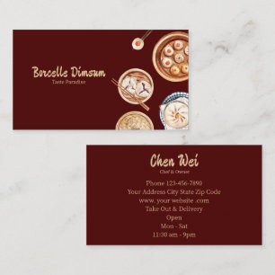 Tarjeta De Visita Dimsum Watercolor