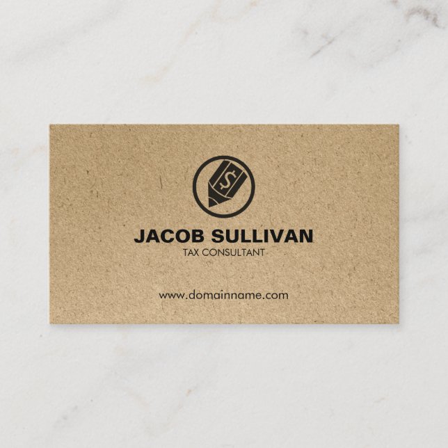 Tarjeta De Visita Dinero financiero de la financiación de impuestos  (Anverso)